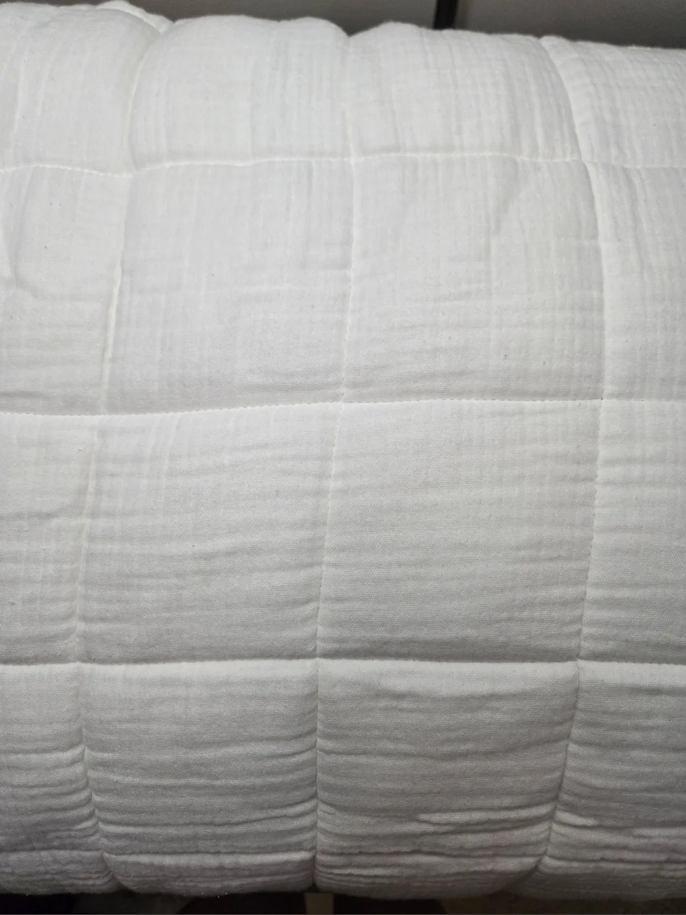 QUINCE Organic Airy Gauze Box Quilt King/Cal King White 0472
